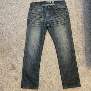 Slim straight denim